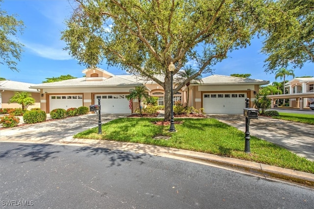 view of front facade with a garage