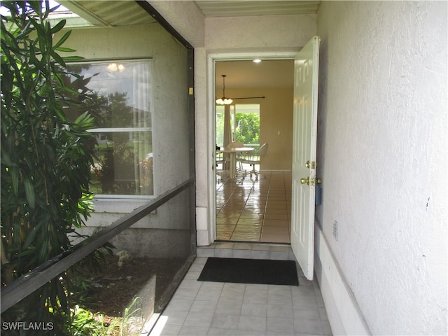 view of doorway to property