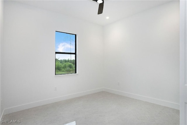 3660 4th Ave NE, Naples, FL 34120 - unfurnished room with baseboards, ceiling fan, and recessed lighting