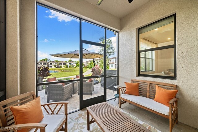 view of sunroom