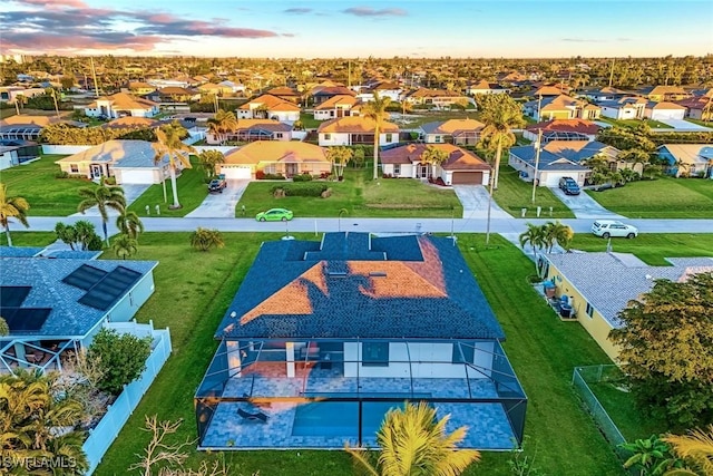 drone / aerial view featuring a residential view