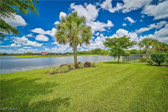 water view with fence