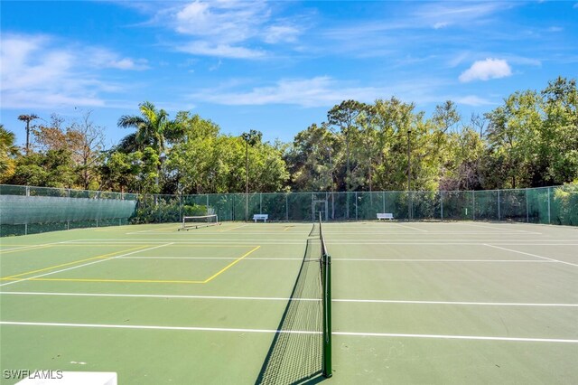 view of tennis court