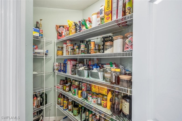 view of pantry