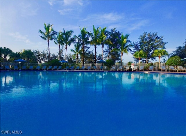 pool featuring fence