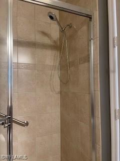 room details with a shower with shower door