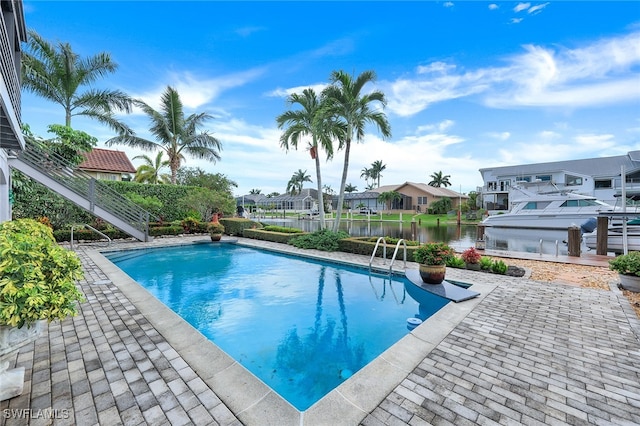 view of pool with a patio area