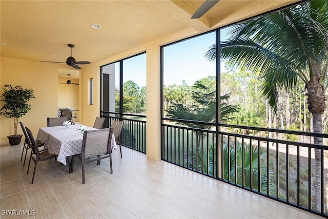 sunroom with a healthy amount of sunlight