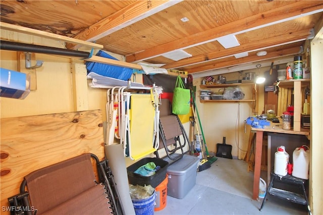 view of storage room