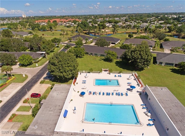 7076 E Brandywine Cir, Fort Myers, FL 33919 - drone / aerial view of a pool area