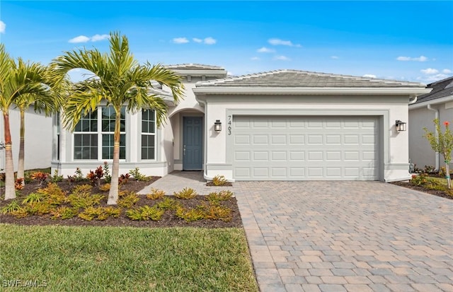 view of front of home featuring a garage