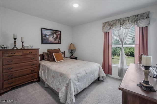 view of carpeted bedroom