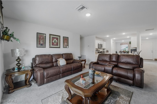 view of carpeted living room