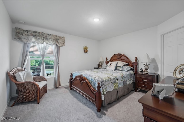 view of carpeted bedroom