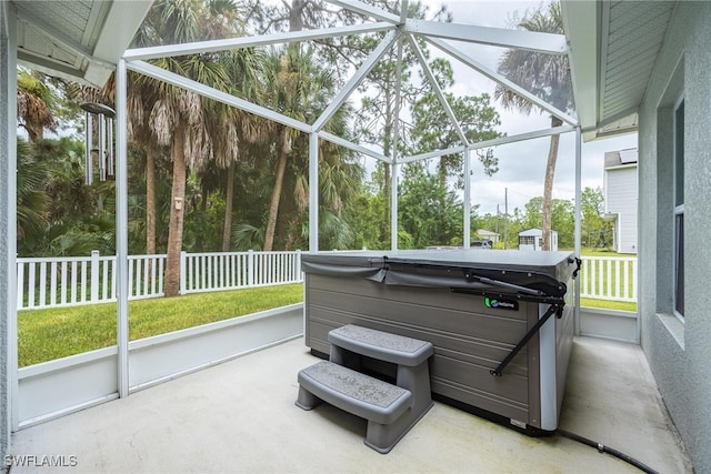 view of sunroom