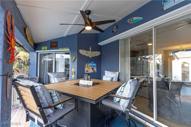 view of patio / terrace with ceiling fan