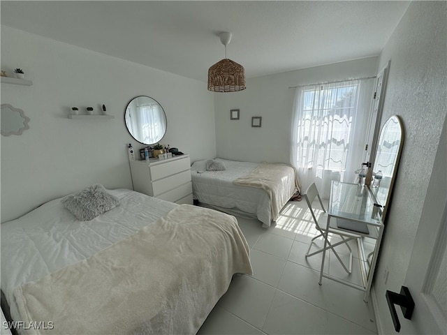 view of tiled bedroom