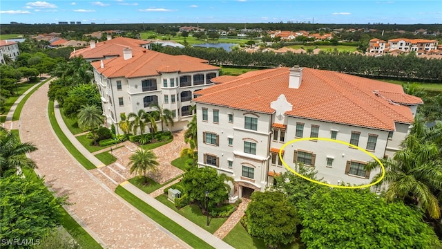 drone / aerial view with a residential view