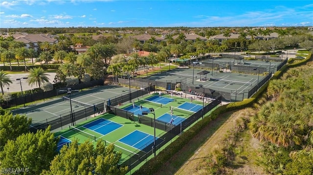 drone / aerial view with a residential view