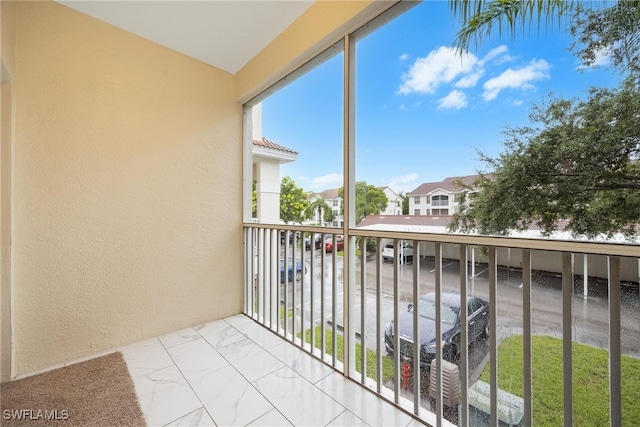 balcony with a residential view