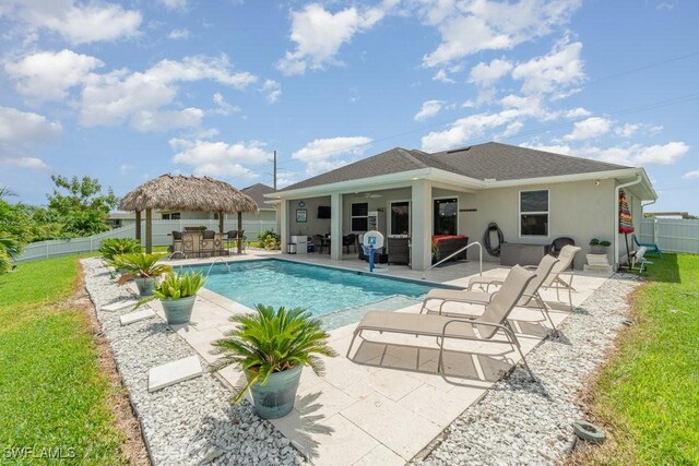 view of pool featuring a patio area