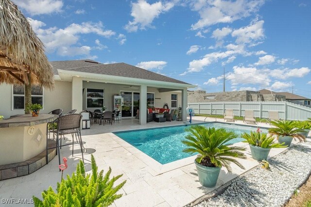 view of pool with a patio