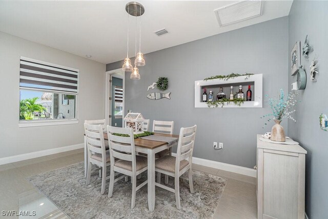 view of dining room