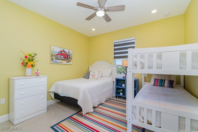 bedroom with ceiling fan