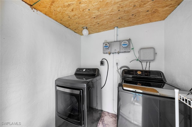 laundry area featuring laundry area and separate washer and dryer