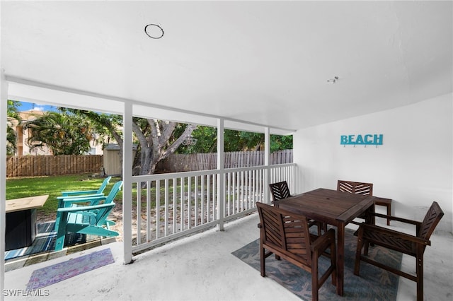 view of sunroom / solarium