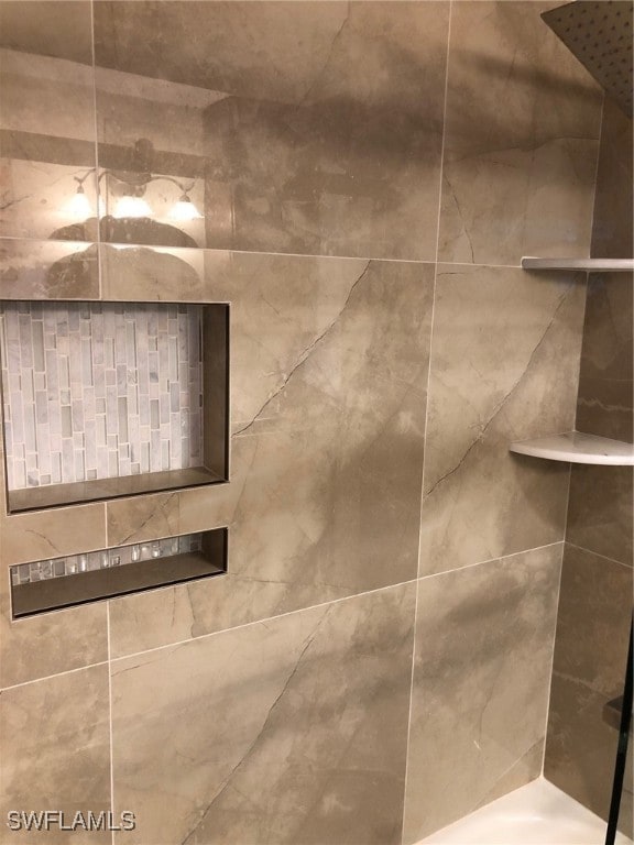 room details with tiled shower