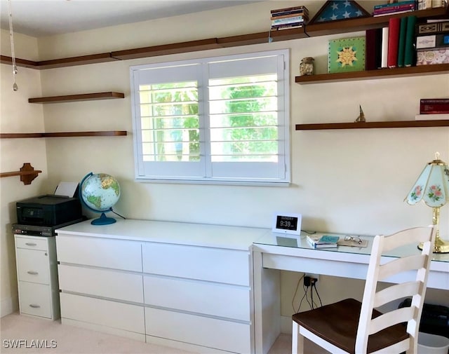 view of carpeted office