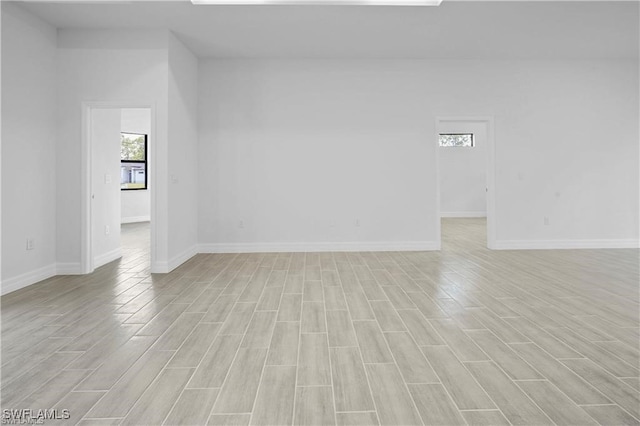 empty room featuring light hardwood / wood-style floors