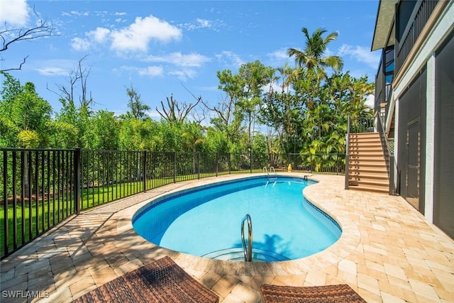 view of pool with a patio area