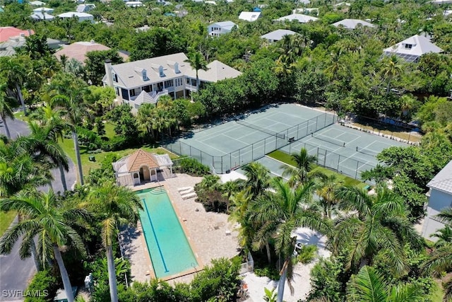 birds eye view of property