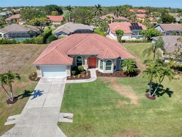 drone / aerial view featuring a residential view