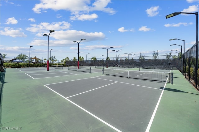 view of tennis court