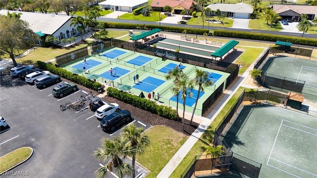 bird's eye view with a residential view