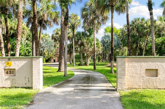 exterior space with a lawn