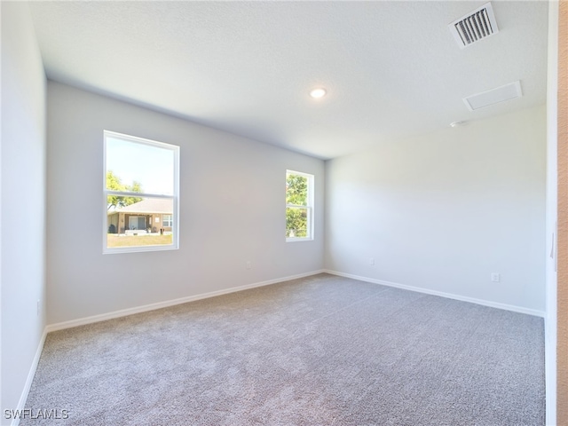 view of carpeted spare room