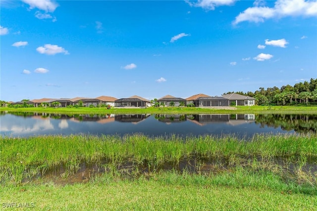 property view of water with a residential view