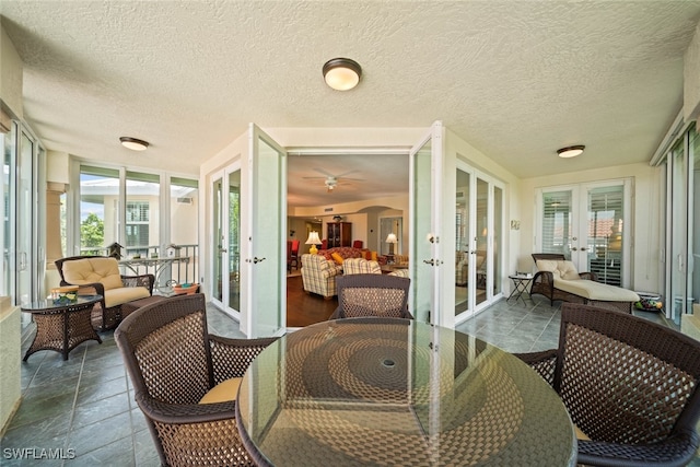 sunroom with french doors