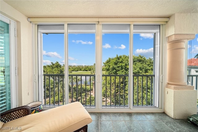 view of sunroom