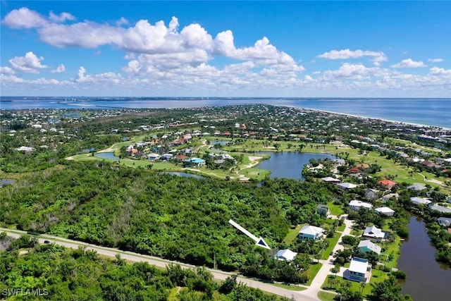 1610 Sabal Sands Rd, Sanibel, FL 33957 - bird's eye view with a water view and a residential view