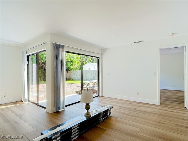 interior space featuring light hardwood / wood-style flooring