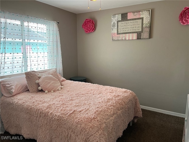 bedroom with carpet floors