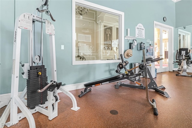 view of exercise room