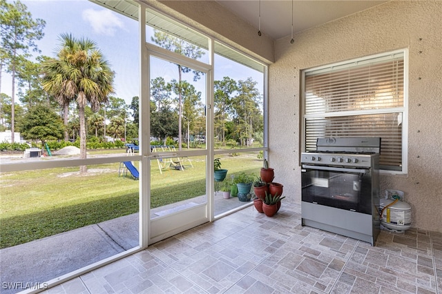 view of sunroom