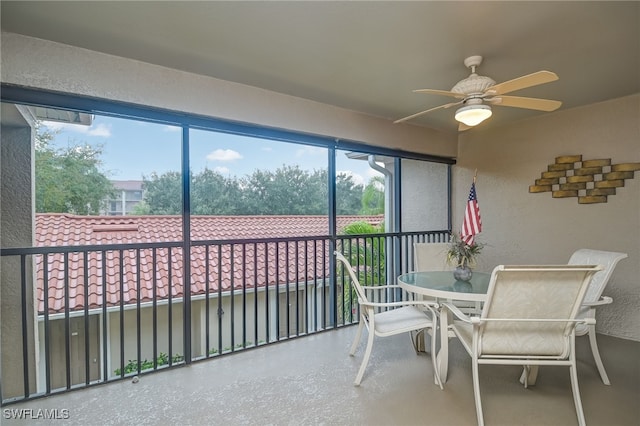 10260 Heritage Bay Blvd Unit 3526, Naples, FL 34120 - sunroom / solarium featuring a ceiling fan