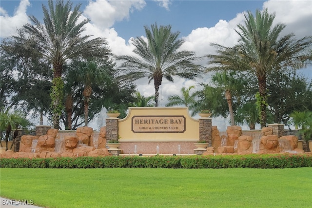 10260 Heritage Bay Blvd Unit 3526, Naples, FL 34120 - community / neighborhood sign featuring a yard